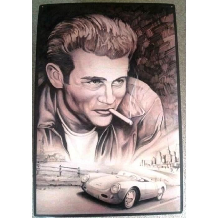 Plaque Décorative Métal étain James Dean - 30x20 Cm - Neuve Sous Blister