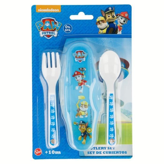Set De Couvert Plastique Pour Bebe Avec Sa Boite De Rangement Paw Patrol Pat Patrouille Fourchette Cuillere Repas 149 Cdiscount Puericulture Eveil Bebe