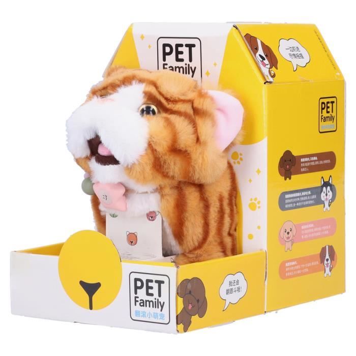 Atyhao Chat En Peluche Electronique Peluche Electronique Animaux De Compagnie Interactif Poupee De Chat En Peluche Adorable Cdiscount Jeux Jouets