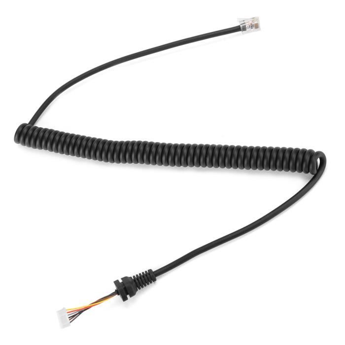 Câble De Microphone 6 Broches Pour Yaesu Vertex (MH-48A6J, MH-42B6J) Et Radios FT-1500 / FT-1500M