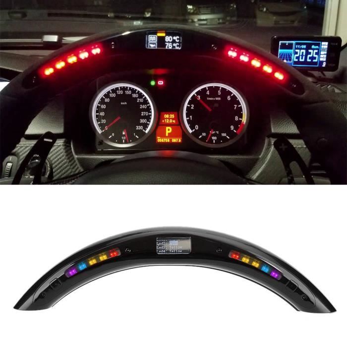 HURRISE Affichage du volant Kit d'Affichage LED avec Module Intelligent Accessoire Universel pour Volant de Performance LED