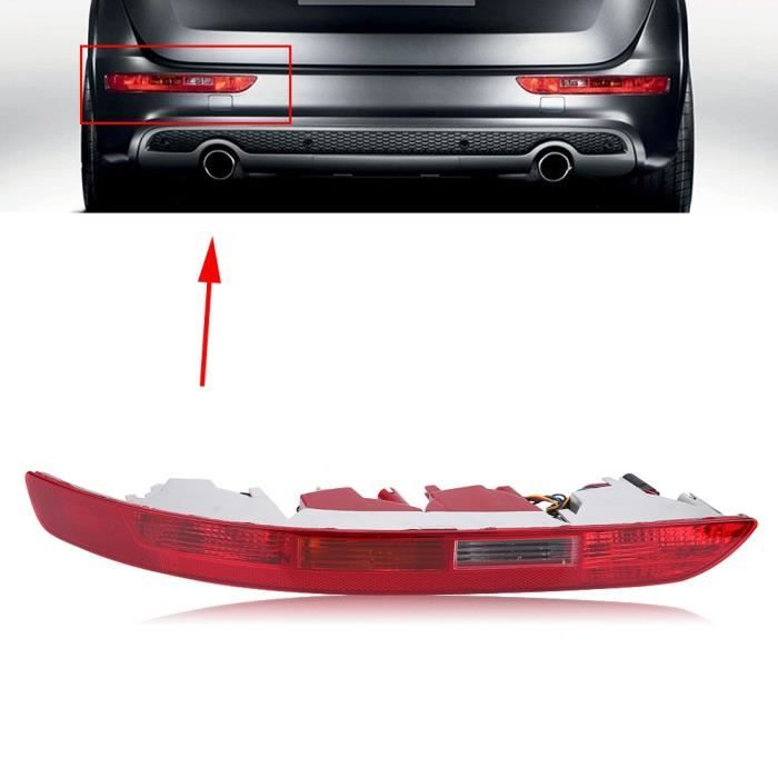 Tbest Feu arrière Pare-chocs inférieur côté gauche arrière feu arrière rouge feu antibrouillard pour Audi Q5 2.0T 2006-2016