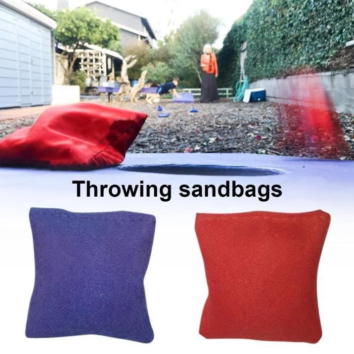 Lot De 8 Sacs De Lancer Cornhole 12x12 Cm - Remplis De Billes, Toile Durable, Avec Sac De Transport, Jeu De Jardin Pour Adultes Et Enfants