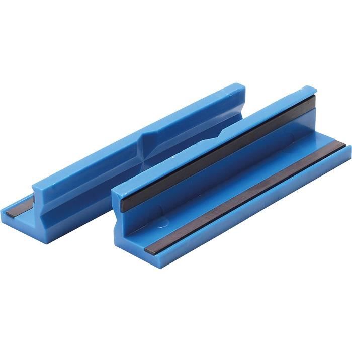 Paire De Mâchoires De Protection Magnétiques Pour étau 125 Mm - Alliage Aluminium, Rainures Prismatique Et En V - 4