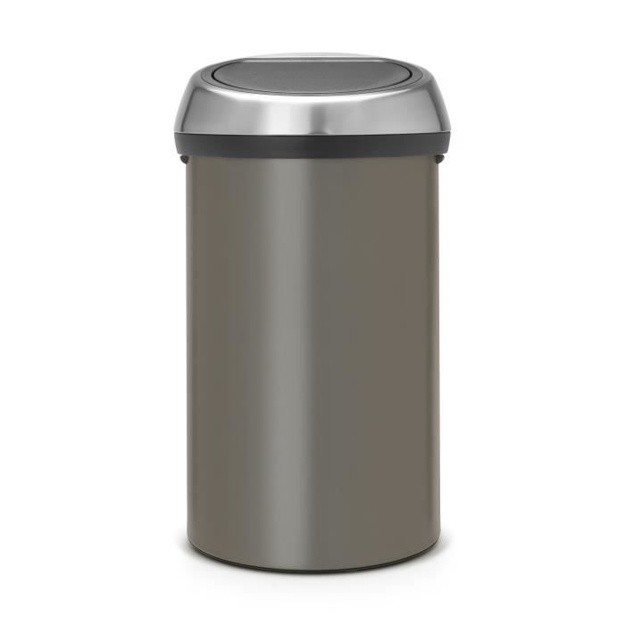 BRABANTIA Poubelle Touch Bin 60L Platinum Achat / Vente poubelle
