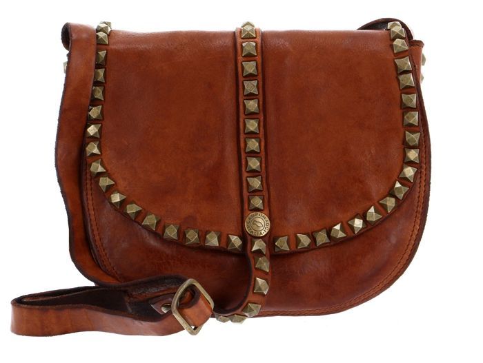 Sac Bandoulière Campomaggi Crossbody - Coton, Couleur Marron Cognac - Neuf Avec étiquettes