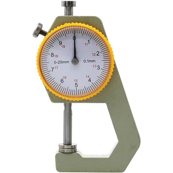 Utoolmart Jauge D'Épaisseur De Cadran 0-10mm - Testeur Précis Pour Papier, Cuir, Tissu, Film Et Fil