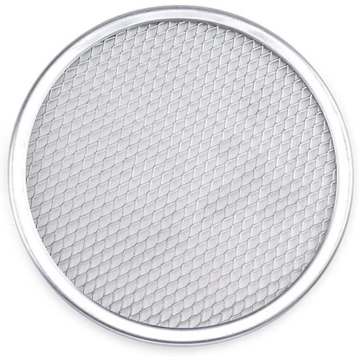 Winter Shore Large Plaque De Cuisson Perforée Pizza 38 Cm (Lot De 2) - Plaque Pizza Four Pro Cuisson Rapide & Uniforme - Alliage Alu, Sans Soudure - Antiadhésif, Anti Rouille, Sans