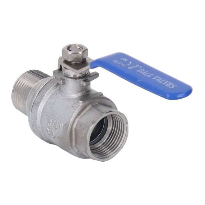 Akozon Vanne à Sphère DN50 Acier Inoxydable 304 - Robinet à Tournant Sphérique 2 Voies WOG Filetage Femelle Avec Poignée Robuste