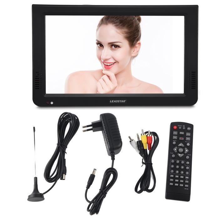 10 pouces TV Portable Téléviseur TNT DVB-T2/DVB-T USB PVR 1080P HD pour ...