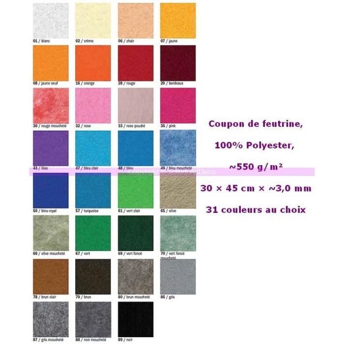 Feutrine Polyester 3 Mm Couleur Cerise - 24 X 30 Cm - Neuf