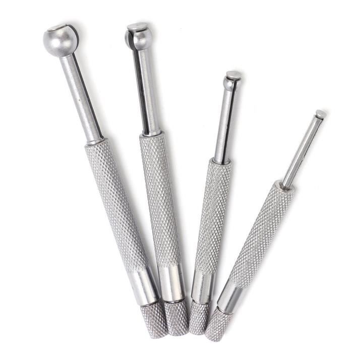 4 Jauges De Trou Télescopiques 3-13mm - Acier Traité - Pour Mesurer Petits Trous Et Rainures