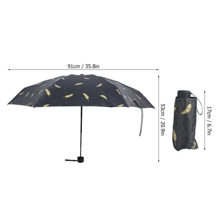 Parapluie Pliant Mini Résistant Vent – Compact Poche UPF50+ Anti-UV – Motif Mignon Homme & Femme – Protection Totale