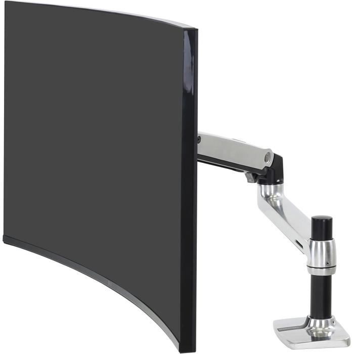 Support écran – ERGOTRON – LX Desk Mount LCD Arm – Aluminium poli – Poids 3.6 kg – Écran jusquà 24 pouces