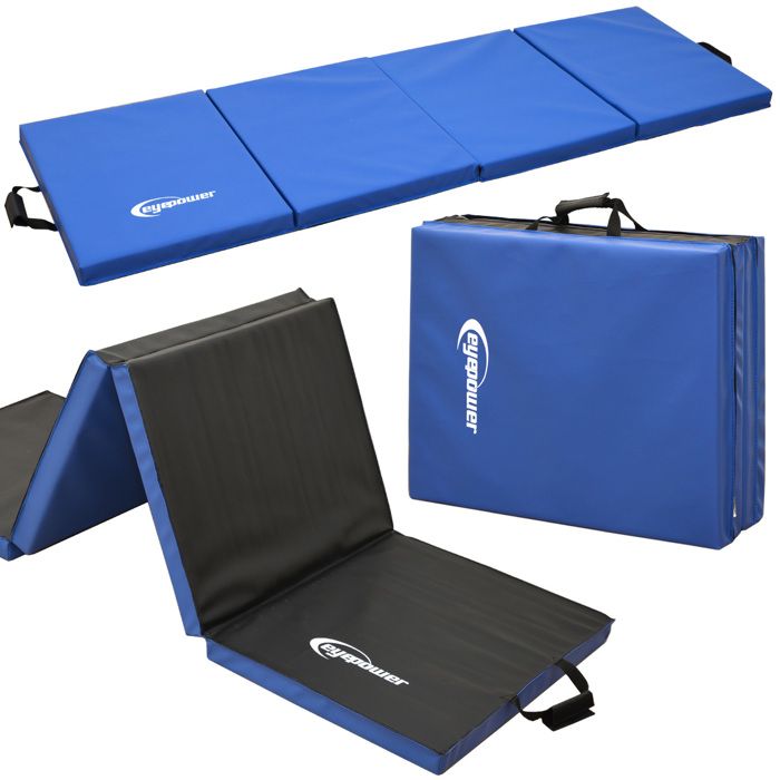 Matelas de Sport Moelleux - EYEPOWER - 200 x 60 x 5cm - Bleu - Multisport - Pratique douce Matelas de Sport Moelleux - EYEPOWER - 200 x 60 x 5cm - Bleu - Multisport - Pratique douce