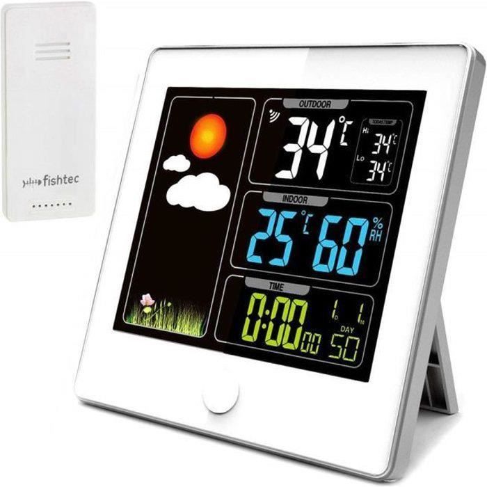 Station Météo Couleur Avec Capteur Sans Fil (ip44) - Zenitech - Station météo