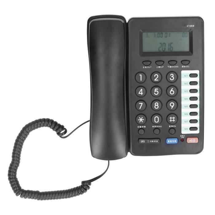 MAD Téléphone filaire Numéro de téléphone fixe pour la ligne fixe C199 ABS  à usage domestique telephonie piece