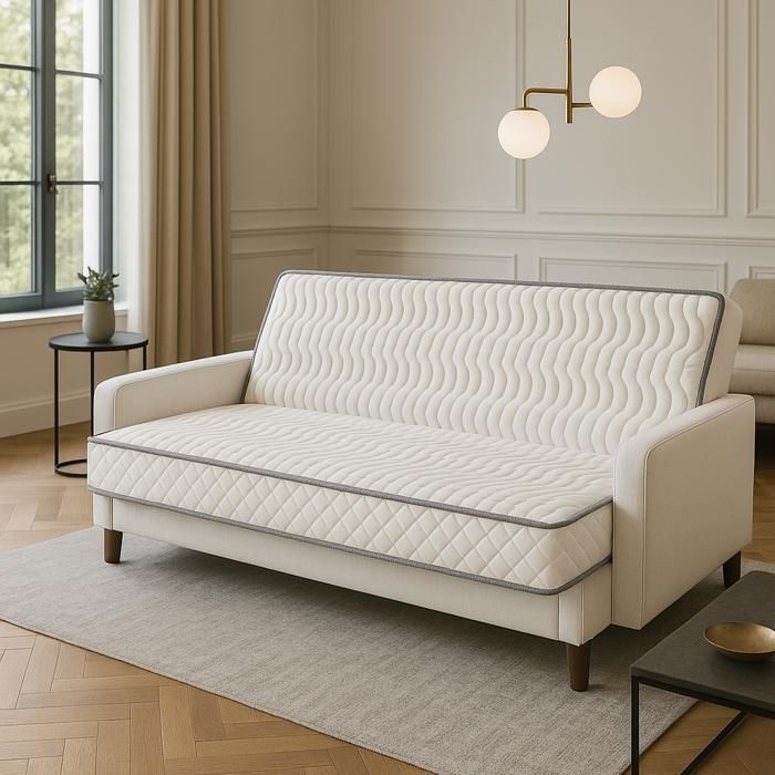 Matelas - LITERIE JULIEN - 120x190 Clic-Clac - Mi-Ferme 21 cm - Ressorts ensachés - Mémoire de forme