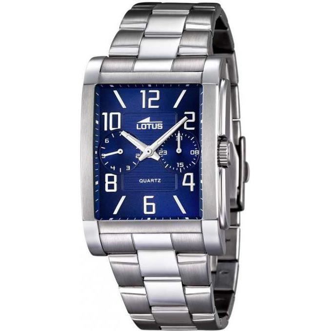 Montre Homme Lotus L18220-2 Cadran rectangulaire fond bleu - Cdiscount  Bijouterie