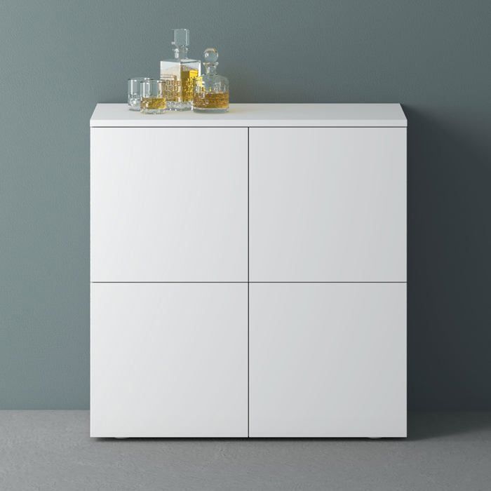 Mai & Mai Meuble de Rangement avec 4 Portes et 4 Compartiments Casier de Rangement Polyvalent Buffet Blanc Mat 76x36 4x74 cm SR04 Mai & Mai Meuble de Rangement avec 4 Portes et 4 Compartiments Casier de Rangement Polyvalent Buffet Blanc Mat 76x36 4x74 cm SR04