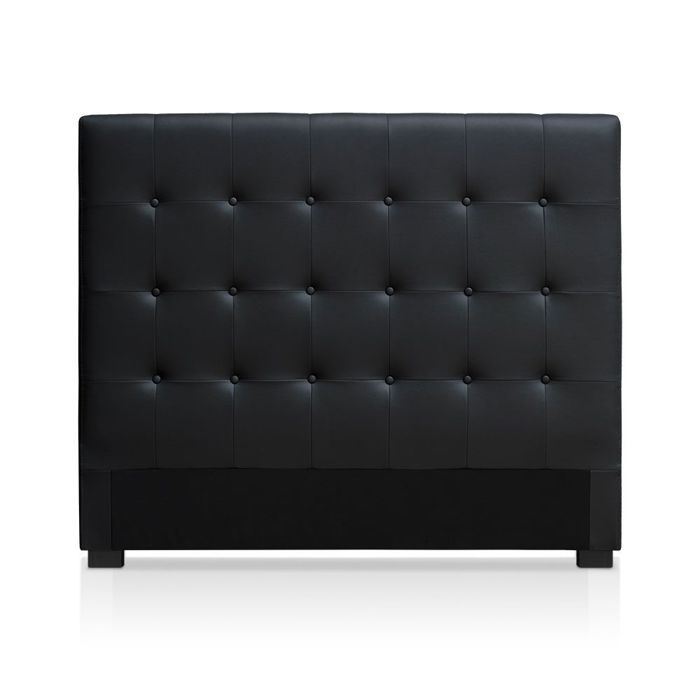MENZZO Tête de lit Luxor 140cm Noir - Simili & P.U. L140 x P8 x H120 cm
