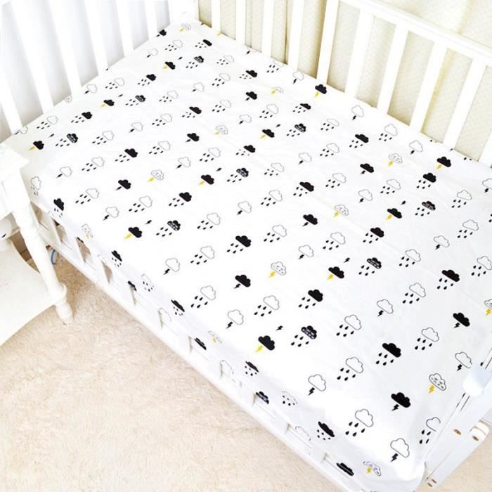 Mogoi Drap Housse Lit De Enfants Bebes En Coton Couvre Lit Doux Blanc Cdiscount Puericulture Eveil Bebe
