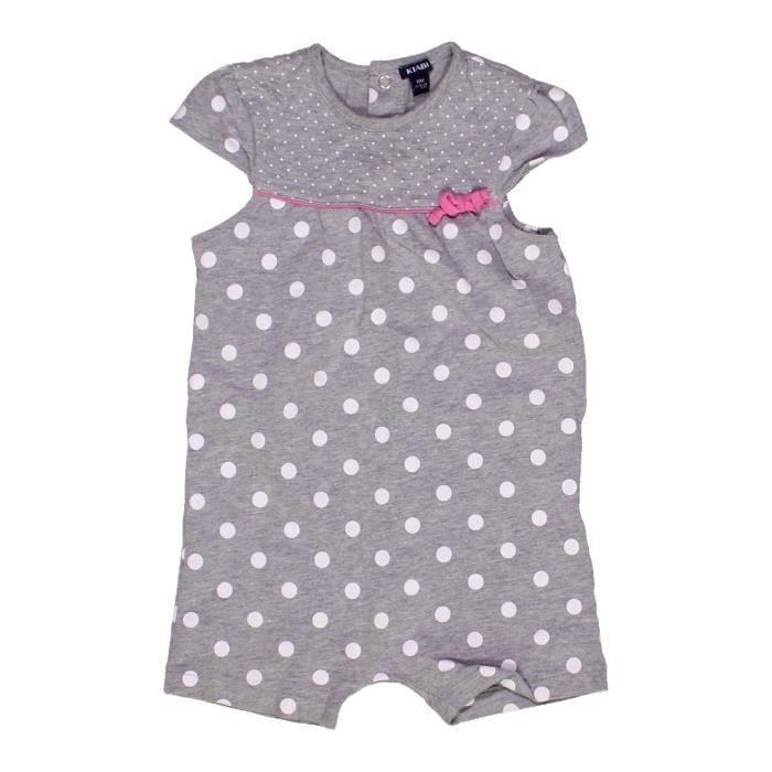 Combinaison Courte Bebe Fille Kiabi 18 Mois Gris Ete Vetement Bebe Gris Cdiscount Pret A Porter