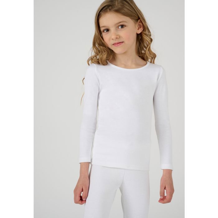 Damart - T-shirt manches longues maille classique Thermolactyl - Blanc Damart - T-shirt manches longues maille classique Thermolactyl - Blanc