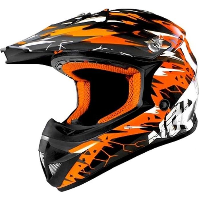 Casque Cross Enfant NO END Cracked / Orange