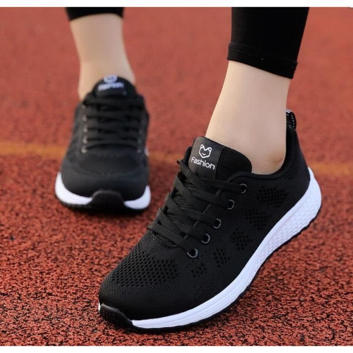 Baskets Plates Décontractées Pour Femmes G-FY1008 Tissu En Coton Extensible Chaussures De Marche D'automne Avec Tendance De La Mode Pour La Course à Pied