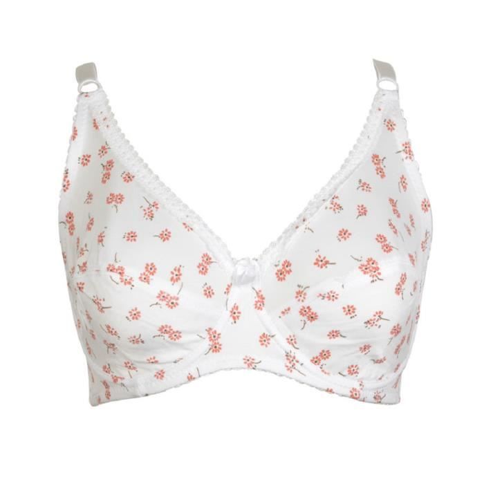 Soutien-gorge 105D Bleu à Fleurs Balconnet Avec Armatures - Neuf étiqueté Grande Taille