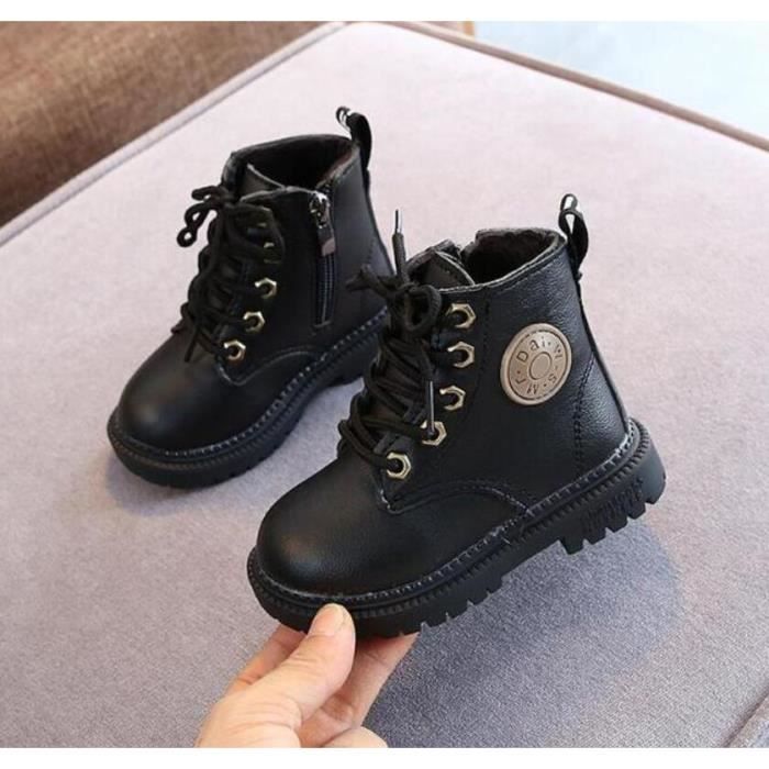 Cdiscount Bottes Chaudes Enfants Bottes Martin En Cuir Pour