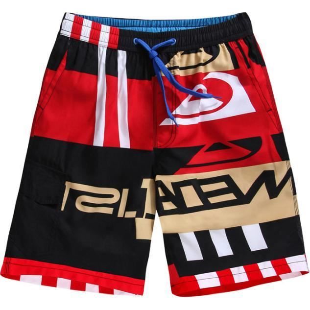 Short De Plage Homme été Style Bohème - Imprimé Cachemire, Cordon De Serrage, 96% Polyester - 3