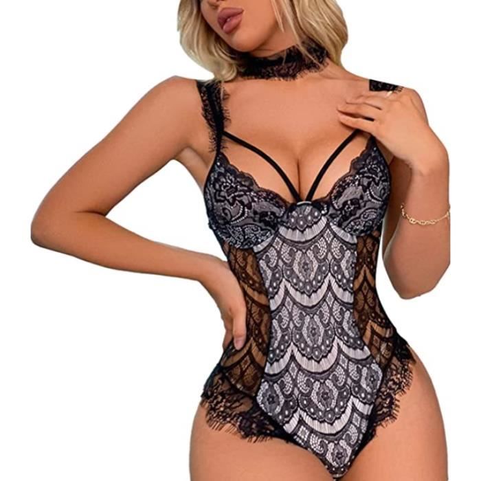 Ensemble Lingerie Femme Dentelle Noir - Comfortable Et Sexy - Taille CN