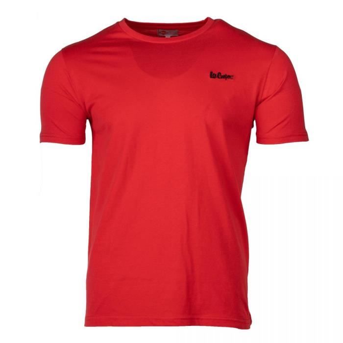 Tee shirt col rond tiberio Homme LEE COOPER Rouge - Cdiscount Prêt-à-Porter