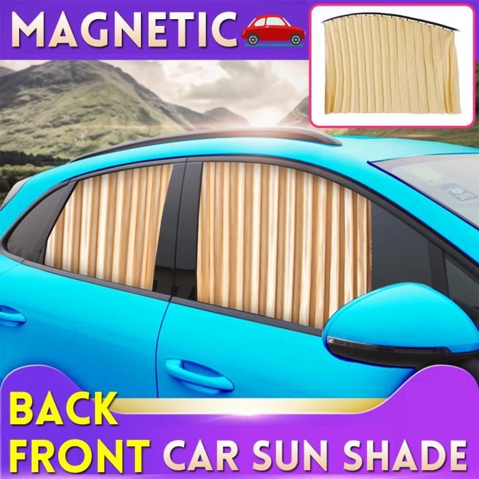 Universel Pare-soleil Voiture Vitre latérale Arrière protection Anti-UV Or  Piste magnétique Adsorption Installation - Cdiscount Auto