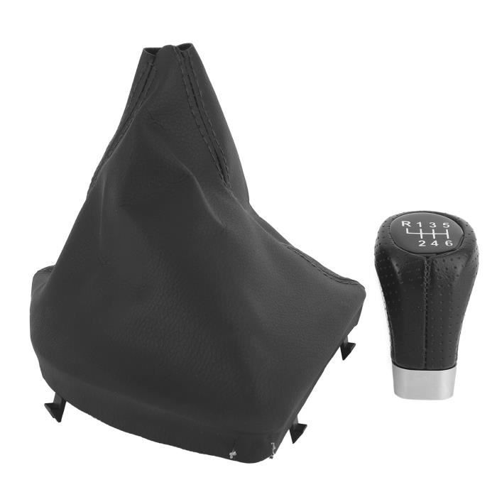 Pommeau Levier De Vitesses 5 Vitesses En Cuir – Soufflet Antipoussière Pour Peugeot 207, 307, 406 – Look Sport & Confort