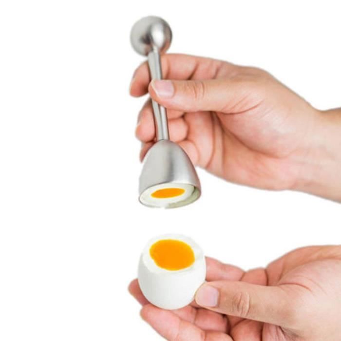 Ouvre-Œuf En Acier Inoxydable - Coupe Et Sépare Les Œufs Durs/Mous En 1 Secousse | Parfait Pour Cuisiniers Débutants Et Pros