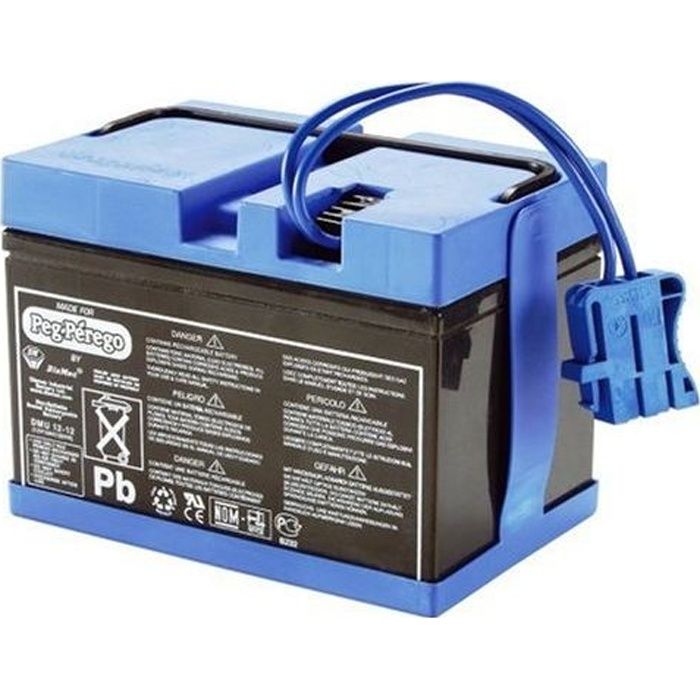 Batterie 12V 12Ah pour véhicule enfant PEG PEREGO - MSVG0602 - Bleu