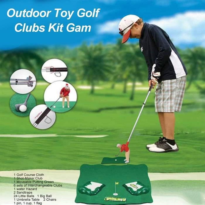 Mini Tapis de golf Tapis de balançoire Tapis de pratique de coupe Tapis d'entraînement jouets de cadeau de golf pour enfant