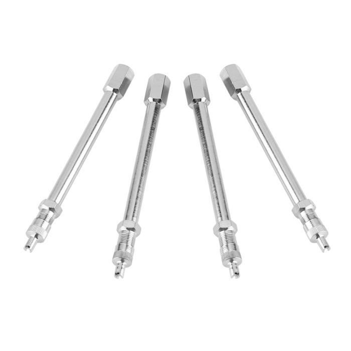 Yunir Rallonge Valve Pneu Vélo 80mm - Extension Flexible Alliage Aluminium Avec Clé