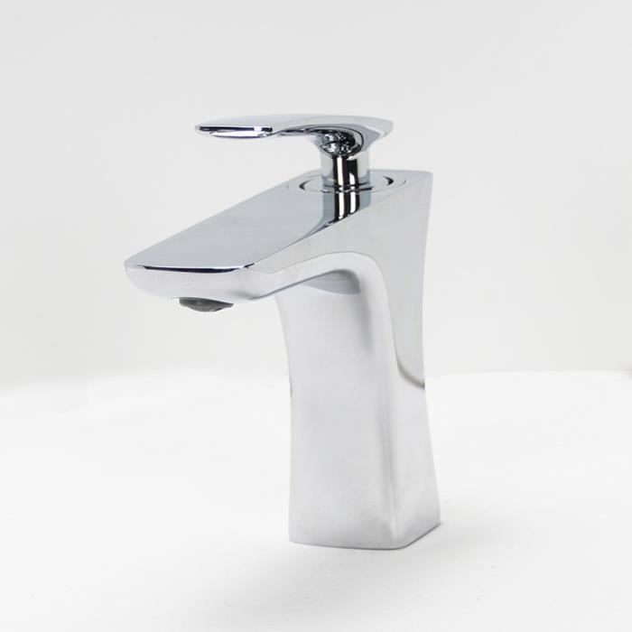 Robinet mitigeur lavabo design - Rue du bain - Concep't - Chromé - Cartouche céramique Sedal CE et ACS