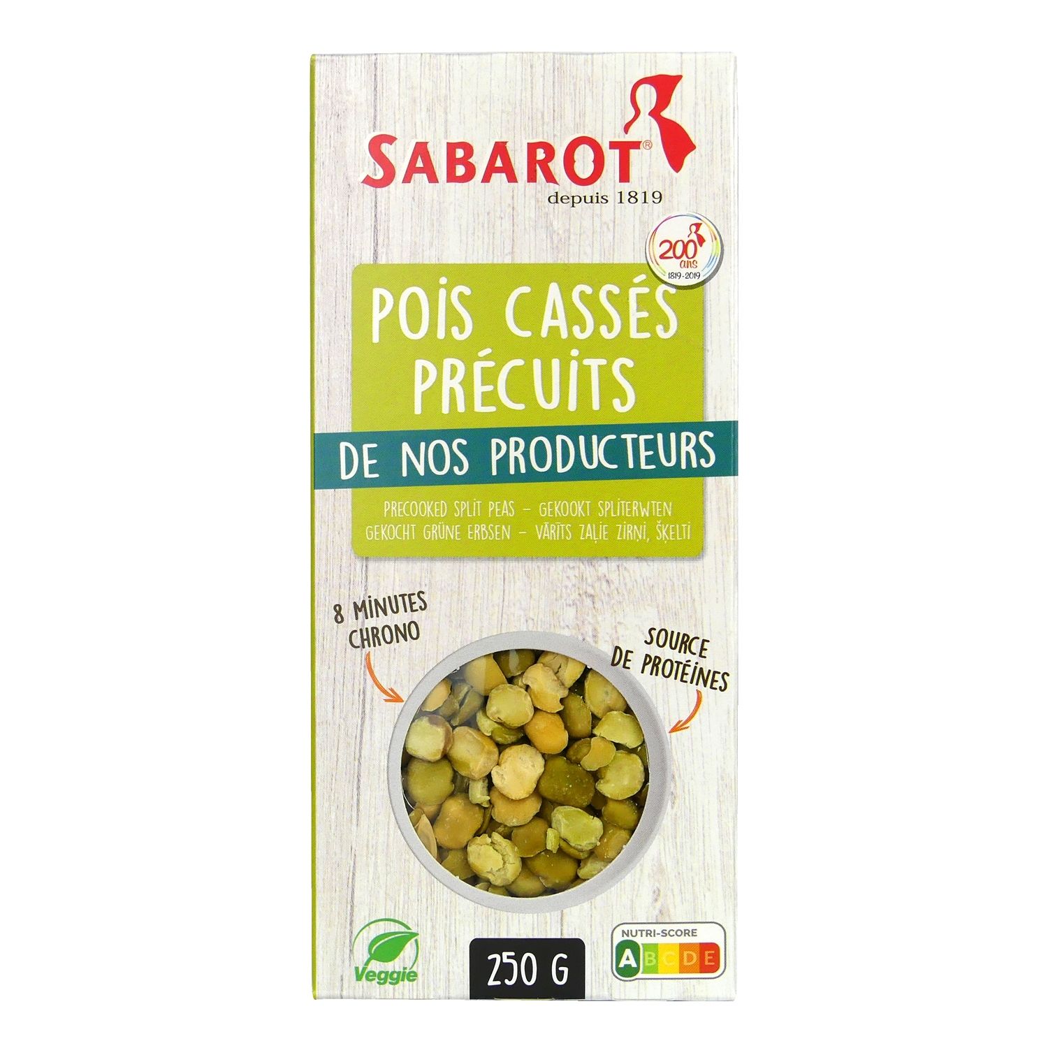 Pois cassés cuisson rapide 8 minutes paquet de 250g Sabarot Cdiscount Au quotidien