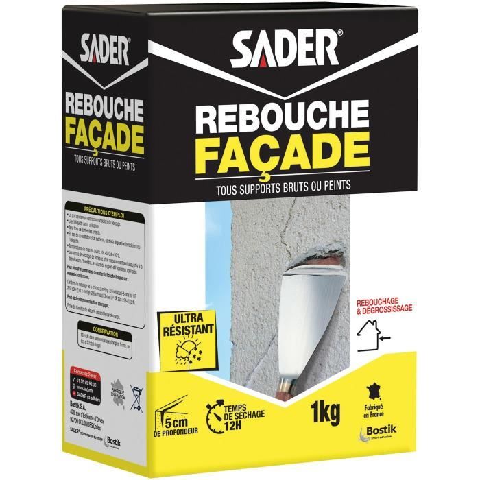 SADER Enduit de rebouchage façade - Boite de 1 kg