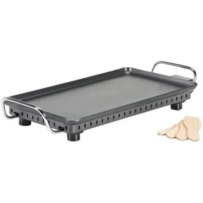 Plancha De Piedra Princess Table Chef - 46x26 Cm, Cerámica Sin PFAS, Termostato Ajustable