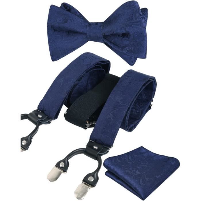 Ensemble Nœud Papillon Tissé Floral Pour Homme Par