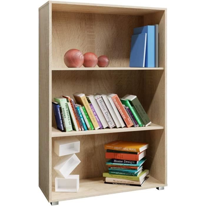 Étagère 3 Niveaux En Bambou Et MDF Blanc - 80x33x34 Cm, Charge Max 30 Kg, Pour Salle De Bain, Cuisine, Intérieur