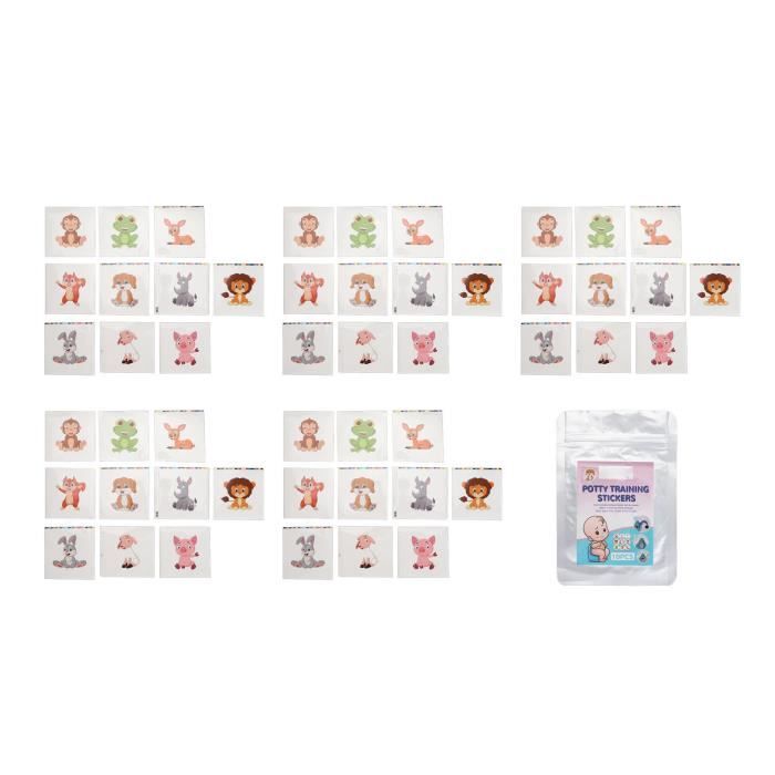 Comparer les prix de SURENHAP Autocollants d'apprentissage de la propreté Autocollants d'entraînement en pot, 50 pièces, parapharmacie roulant-support