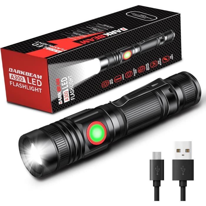Lampe Torche Led, A300 De Rechargeable Led 2000 Lumens Étanche Lampe De