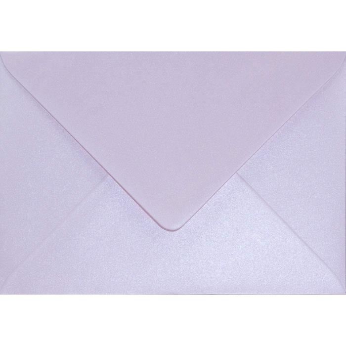Lot de 25 enveloppes carrées nacre blanche nacre nacre 17 x 17 cm avec bande adhésive de qualité supérieure 100 g/m²
